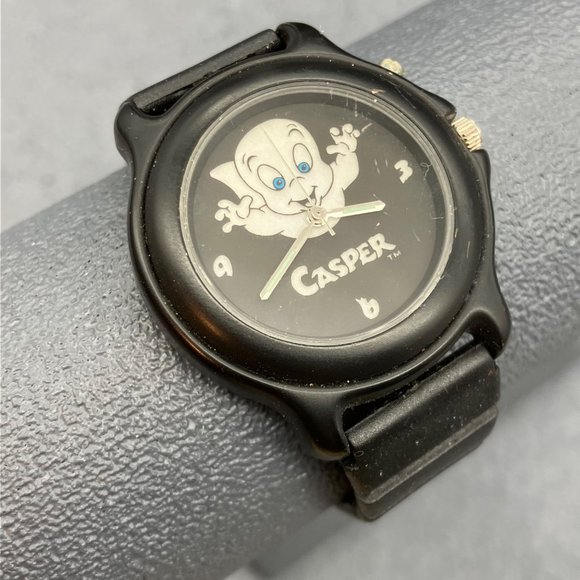 Casper The Friendly Ghost Accessories - 1995 Retired Watch Casper Friendly Ghost As Is Black Harvey Universal Studios
